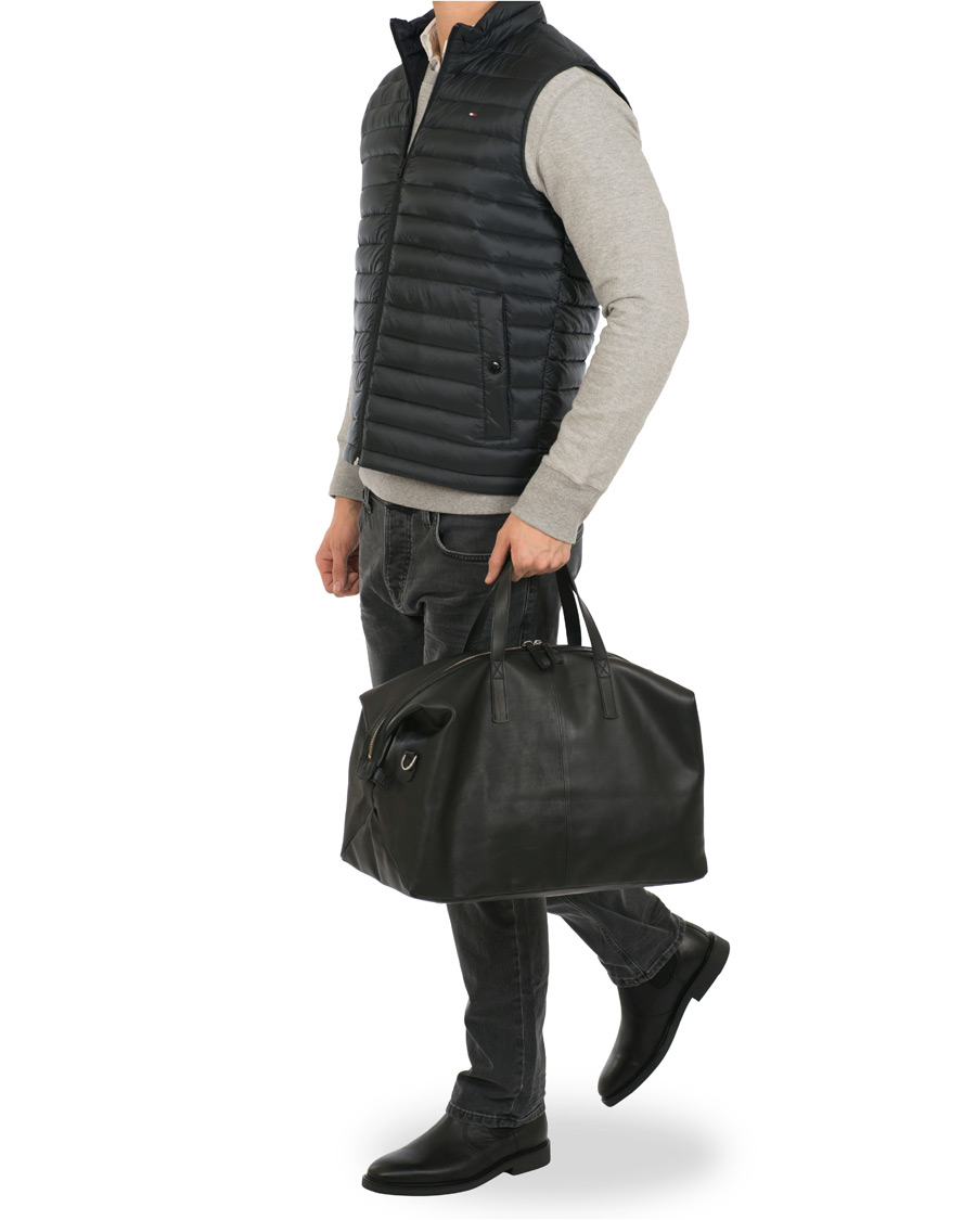 Herre | Tasker | Sandqvist | Holly Vegetable Tanned Leather Weekendbag Black