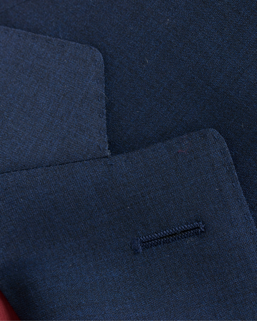 Herre | Jakkesæt | Canali | Capri Wool Contrast Lining Suit Navy