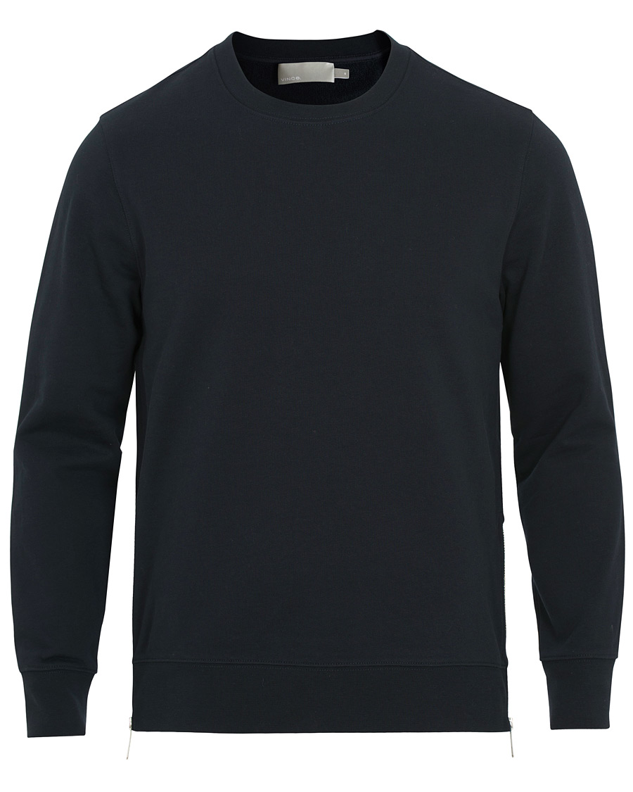 Herre | Trøjer | Vince | Side Zip Crew Neck Sweatshirt New Coastal Blue