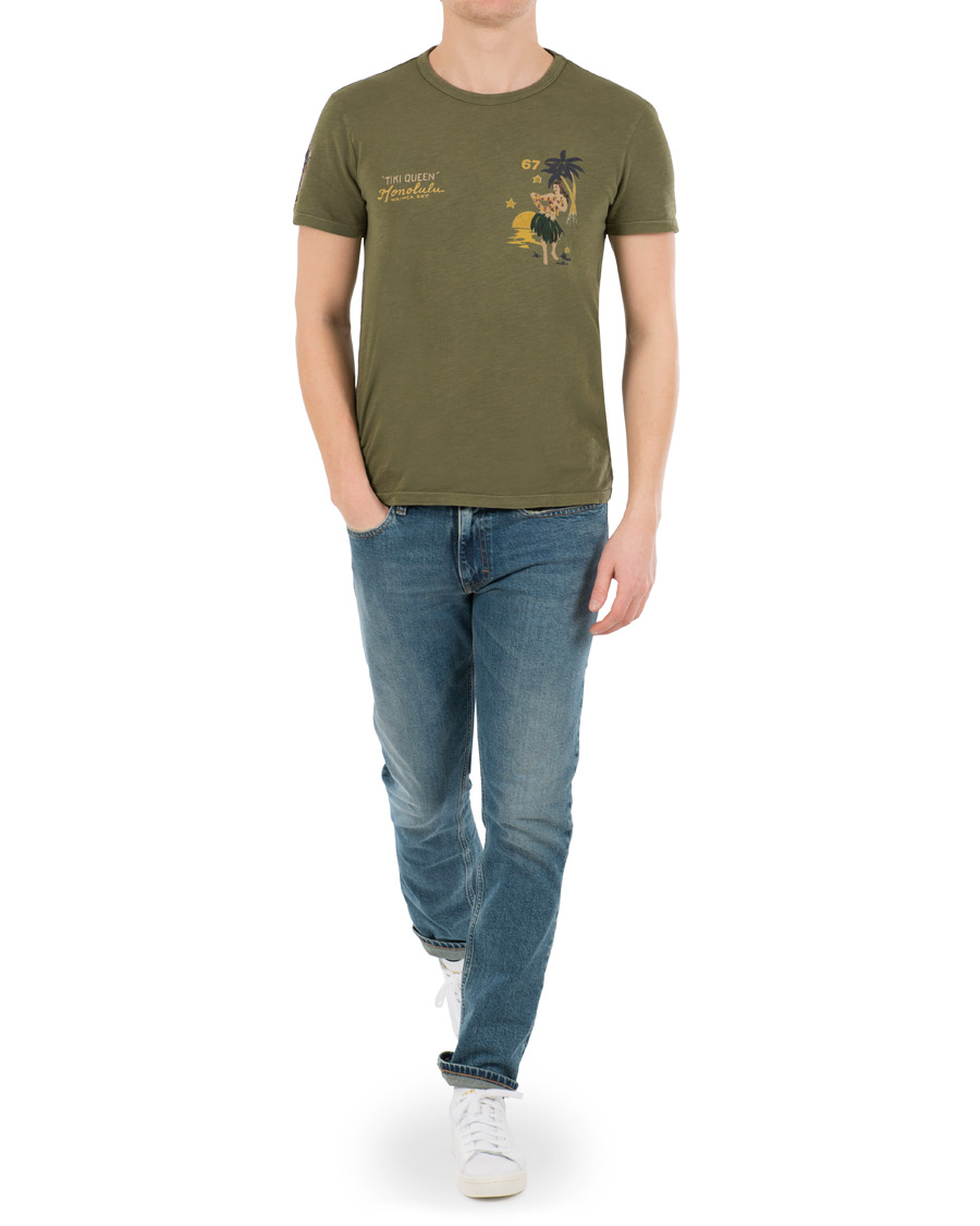Herre | T-Shirts | Polo Ralph Lauren | Hawaii Print Crew Neck Tee Defender Green