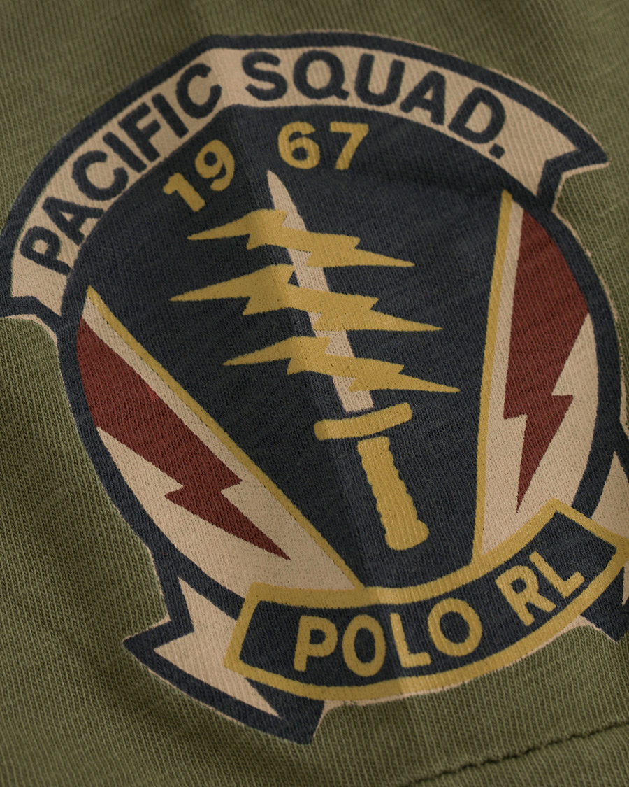 Herre | T-Shirts | Polo Ralph Lauren | Hawaii Print Crew Neck Tee Defender Green