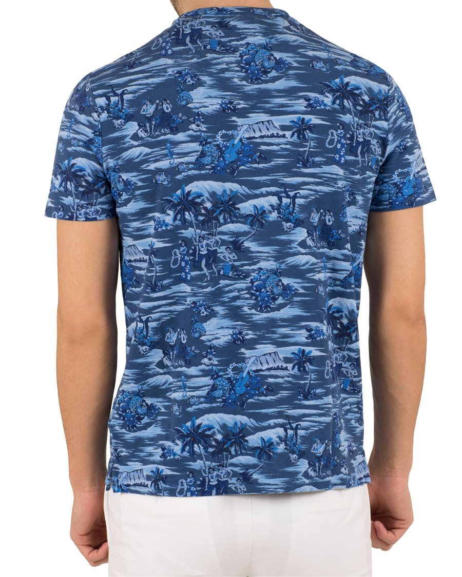 Herre | Polotrøjer | Polo Ralph Lauren | Featherweight Grandad Collar Polo Indigo Island Blue