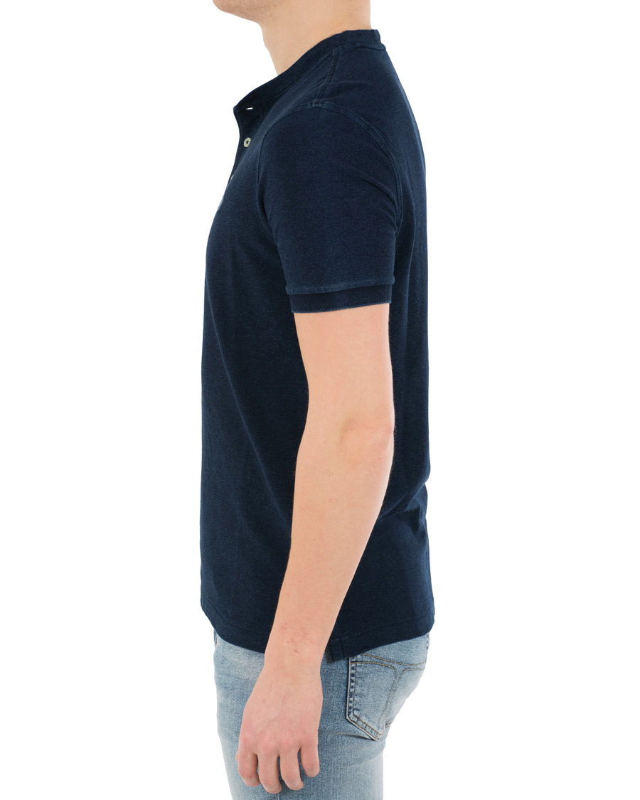 Herre | Polotrøjer | Polo Ralph Lauren | Featherweight Grandad Collar Polo Dark Indigo