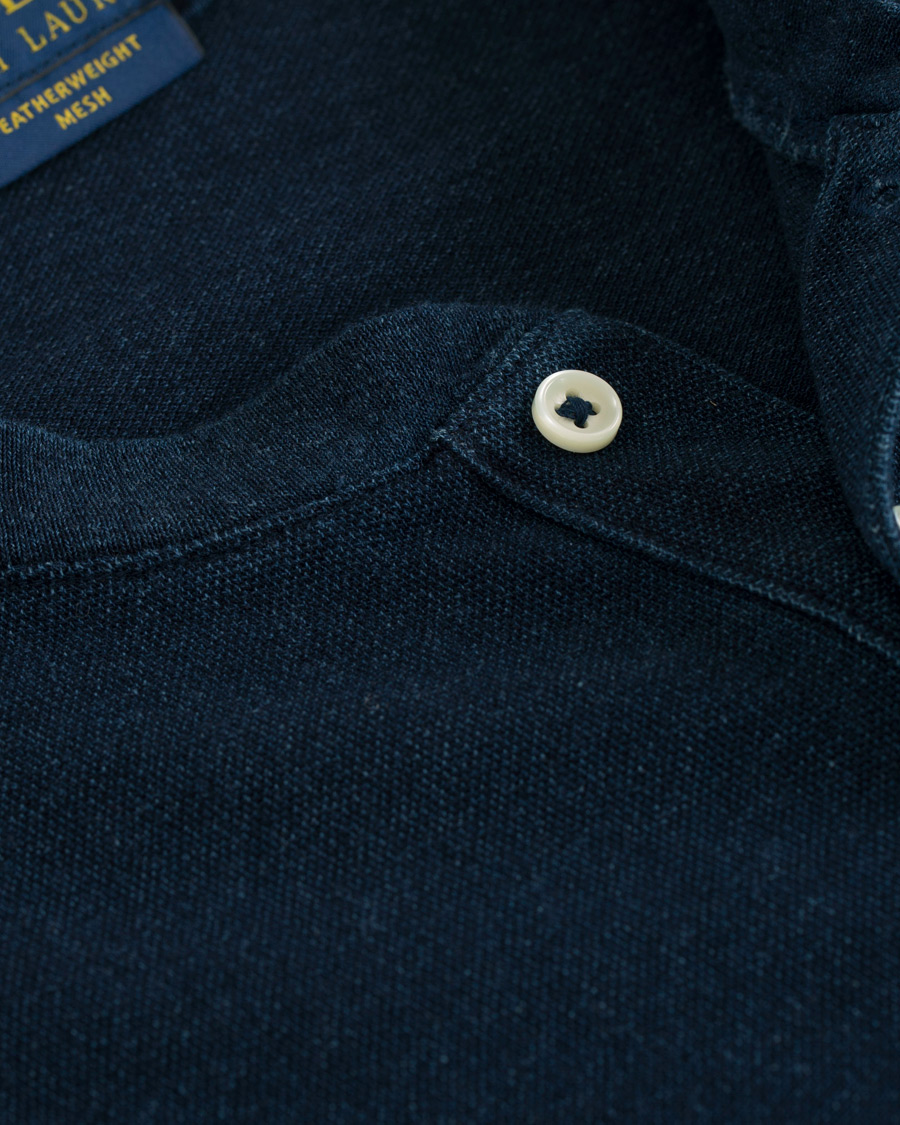Herre | Polotrøjer | Polo Ralph Lauren | Featherweight Grandad Collar Polo Dark Indigo