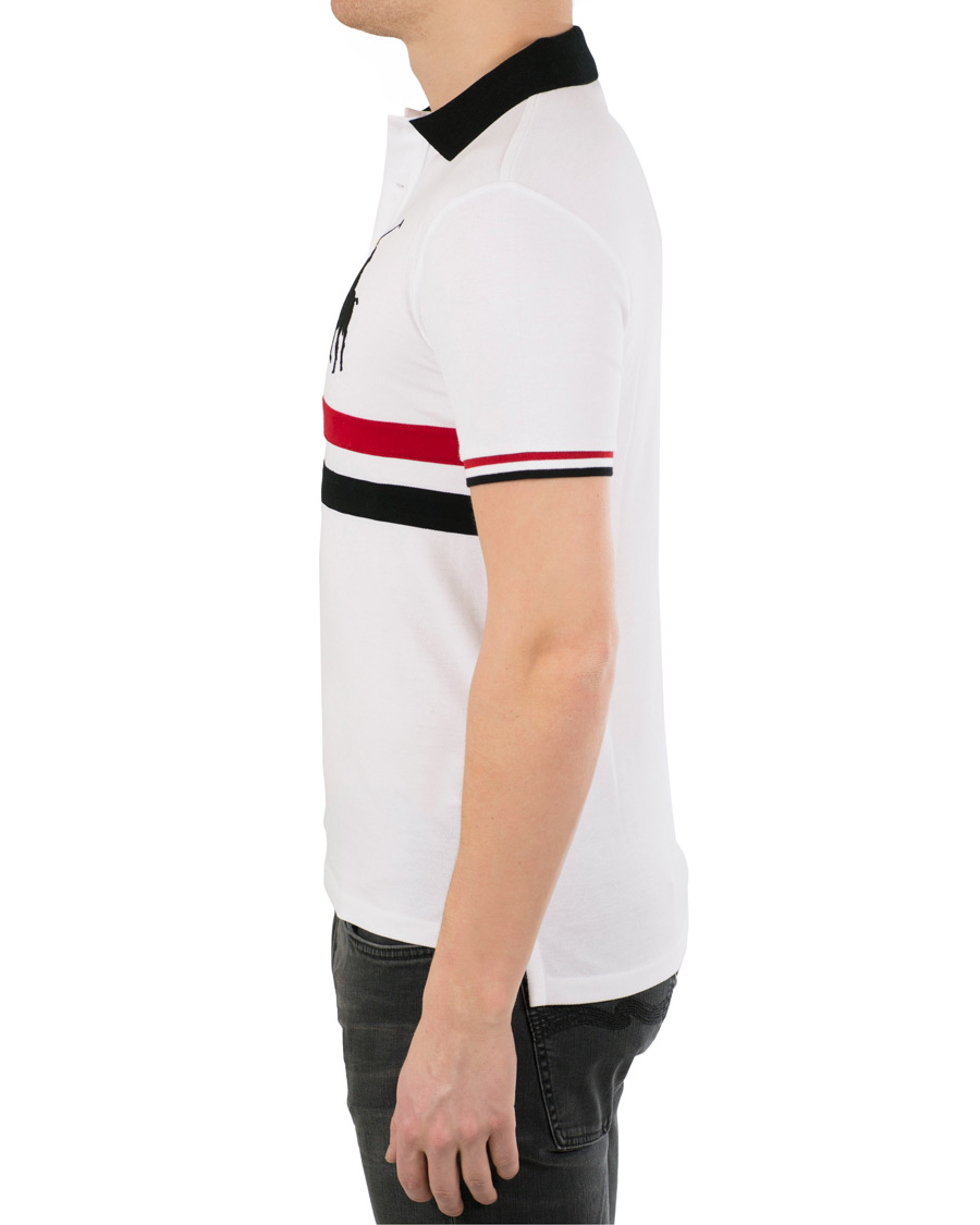 Herre | Polotrøjer | Polo Ralph Lauren | Custom Fit Broad Stripe Big Pony Polo White/Multi