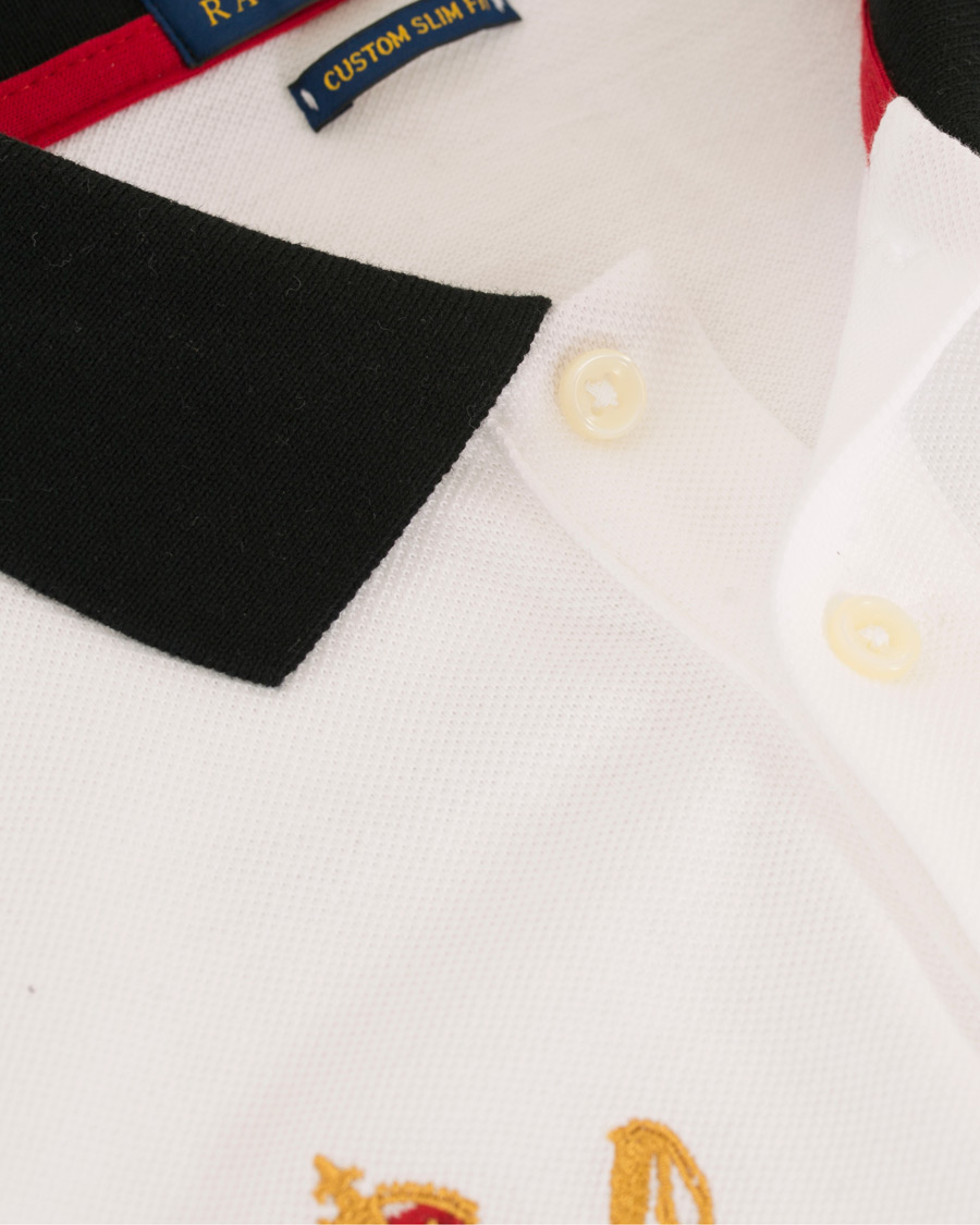 Herre | Polotrøjer | Polo Ralph Lauren | Custom Fit Broad Stripe Big Pony Polo White/Multi