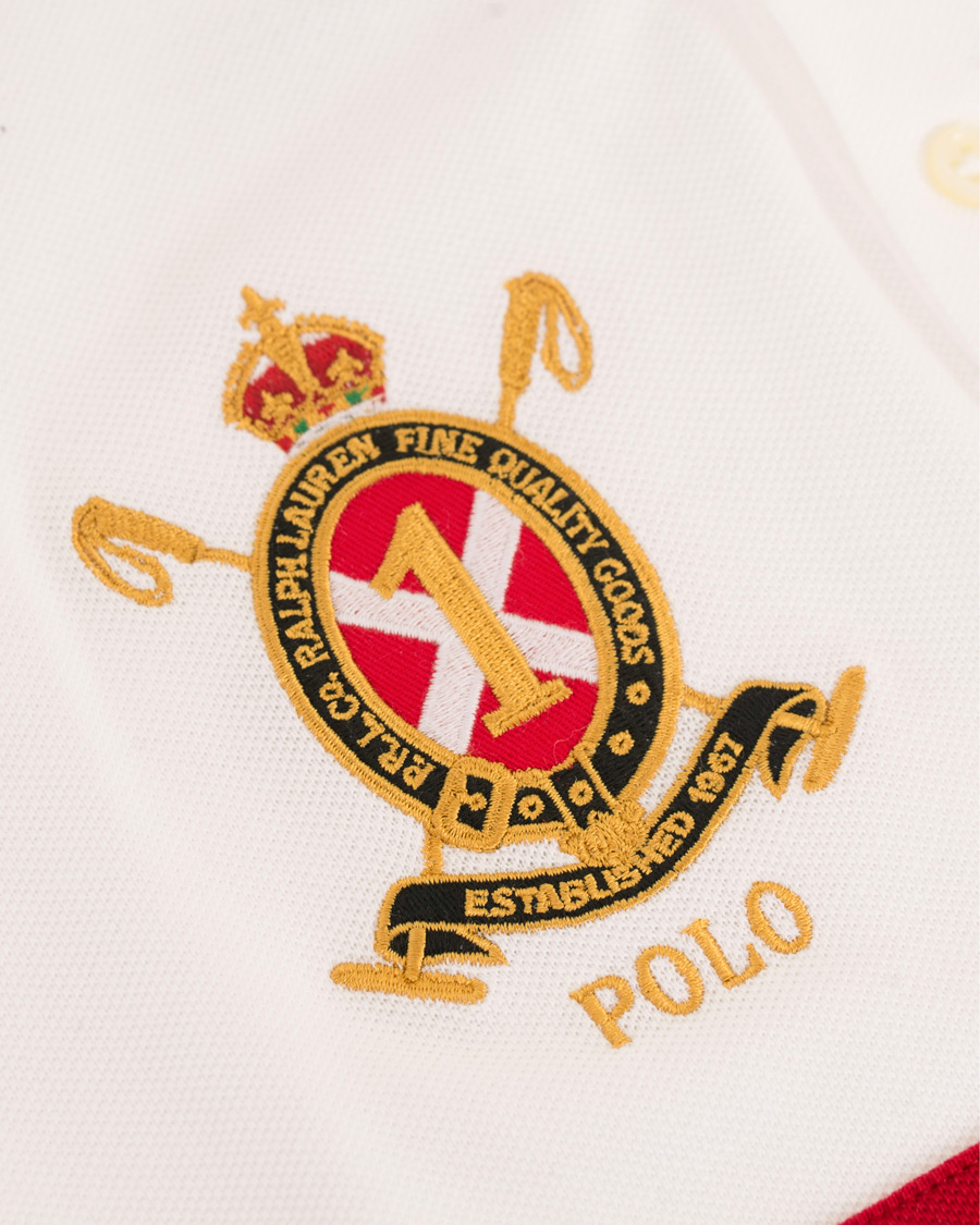 Herre | Polotrøjer | Polo Ralph Lauren | Custom Fit Broad Stripe Big Pony Polo White/Multi