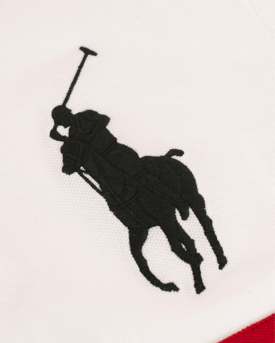 Herre | Polotrøjer | Polo Ralph Lauren | Custom Fit Broad Stripe Big Pony Polo White/Multi