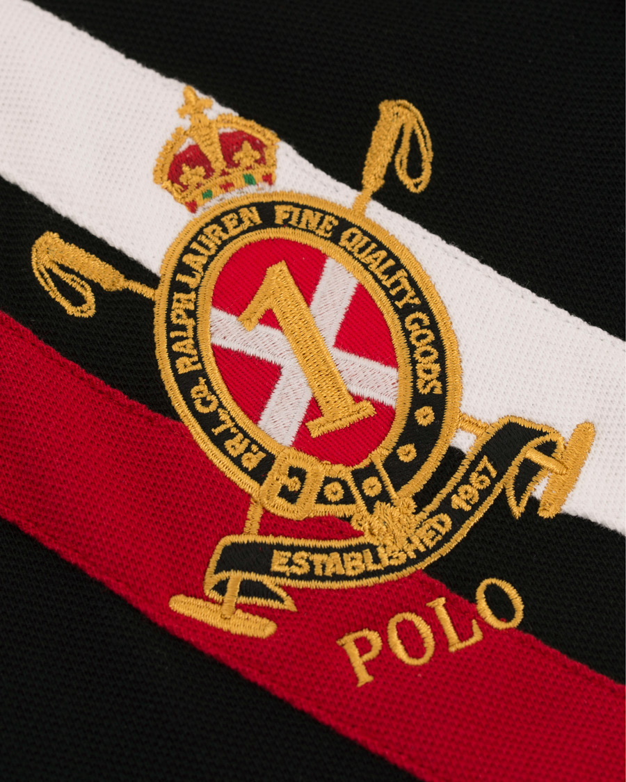 Herre | Polotrøjer | Polo Ralph Lauren | Custom Fit Diagonal Stripe Big Pony Polo Black/Multi