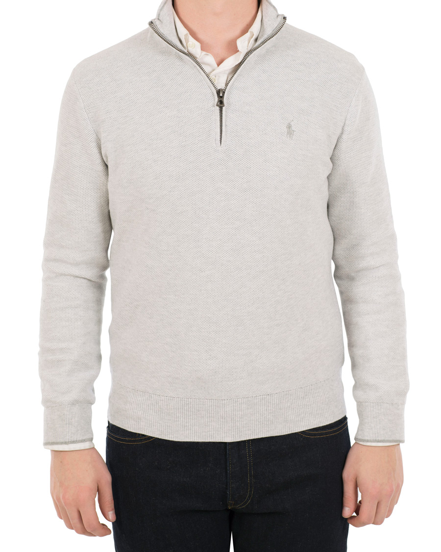 Herre | Trøjer | Polo Ralph Lauren | Texture Half Zip Lawrence Grey Heather