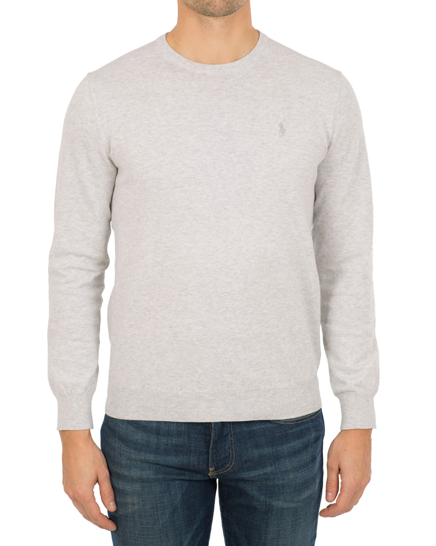 Herre | Trøjer | Polo Ralph Lauren | Pima Cotton Crew Neck Pullover Lawrence Grey Heather