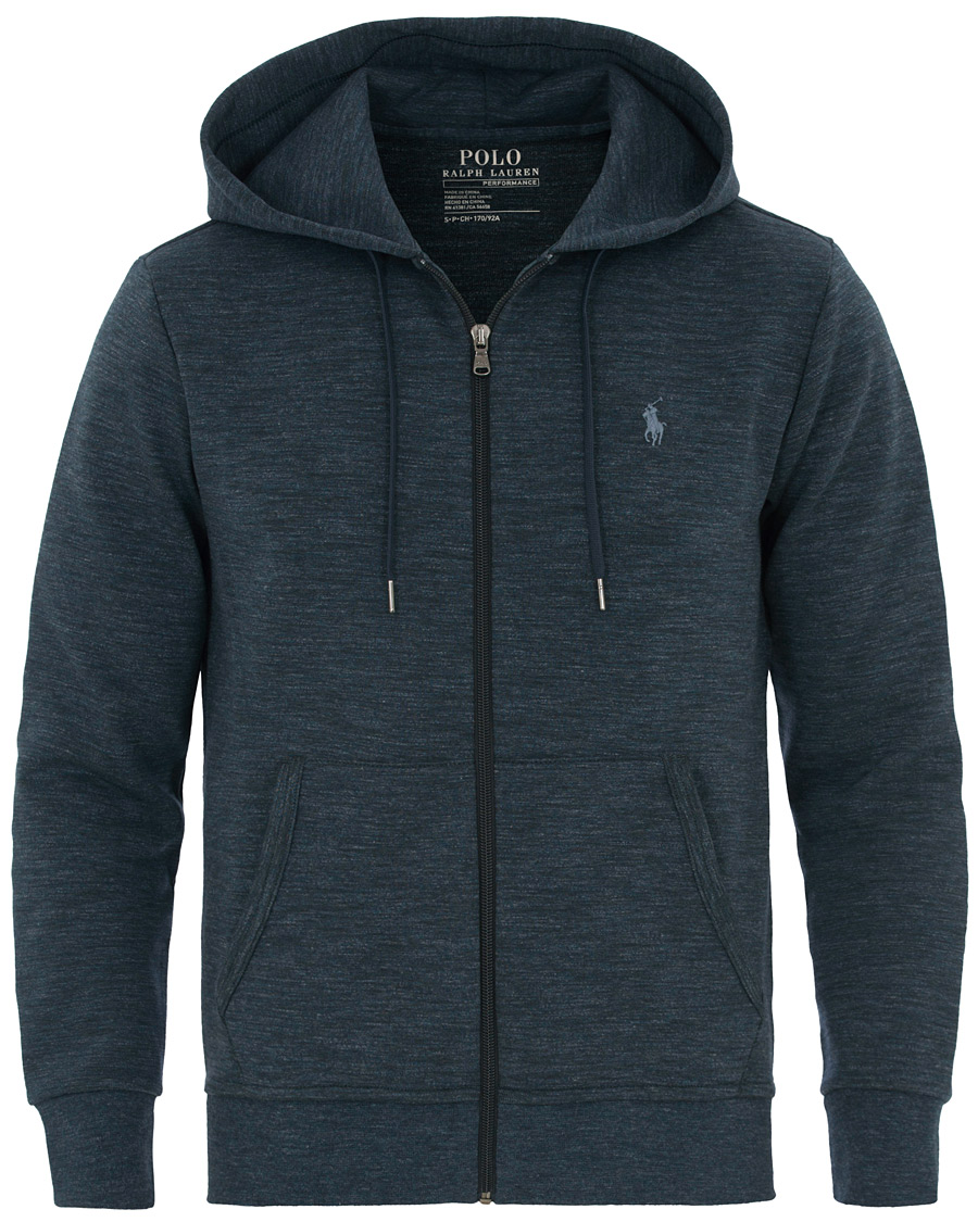 Herre | Trøjer | Polo Ralph Lauren | Tech Performance Full Zip Hoodie Blue Eclipse