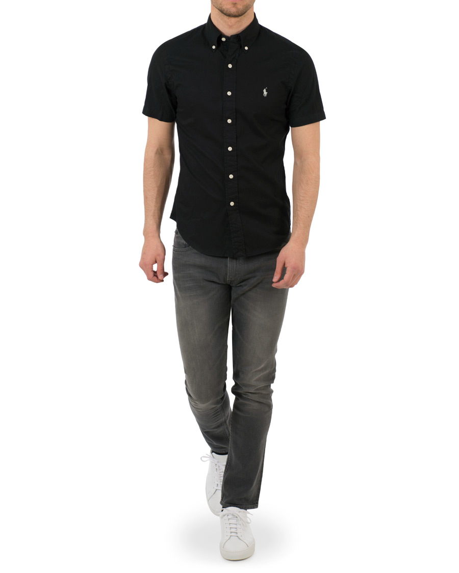 Herre | Skjorter | Polo Ralph Lauren | Slim Fit Button Down Short Sleeve Shirt Polo Black