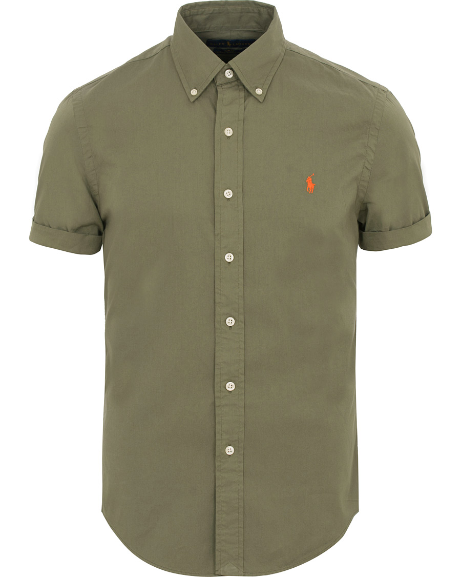 Herre | Skjorter | Polo Ralph Lauren | Slim Fit Button Down Short Sleeve Shirt Mountain Green