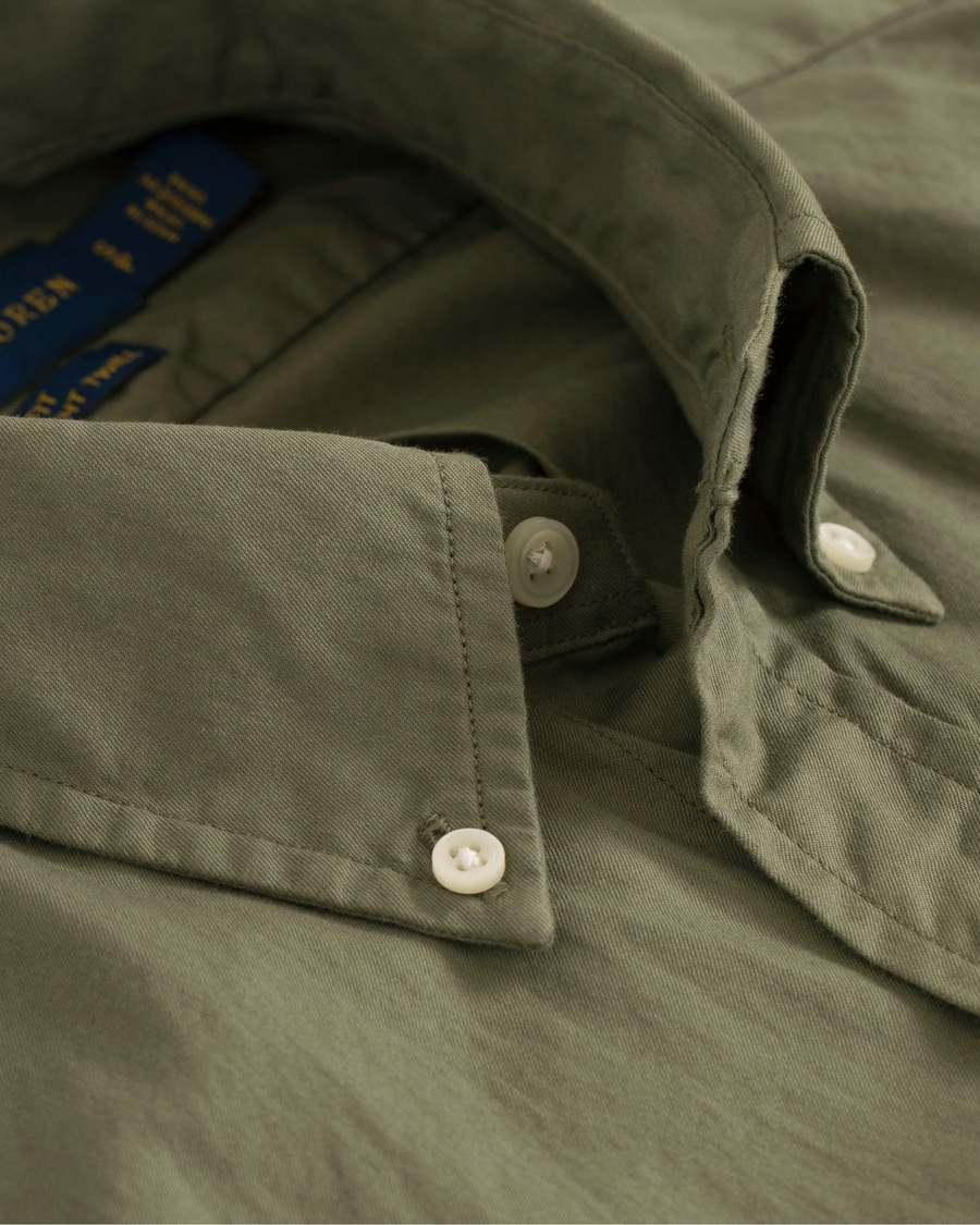 Herre | Skjorter | Polo Ralph Lauren | Slim Fit Button Down Short Sleeve Shirt Mountain Green