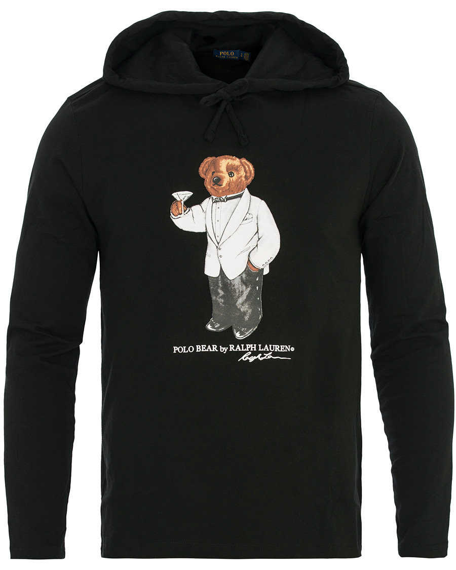 Herre | Trøjer | Polo Ralph Lauren | Printed Bear Hoodie Polo Black