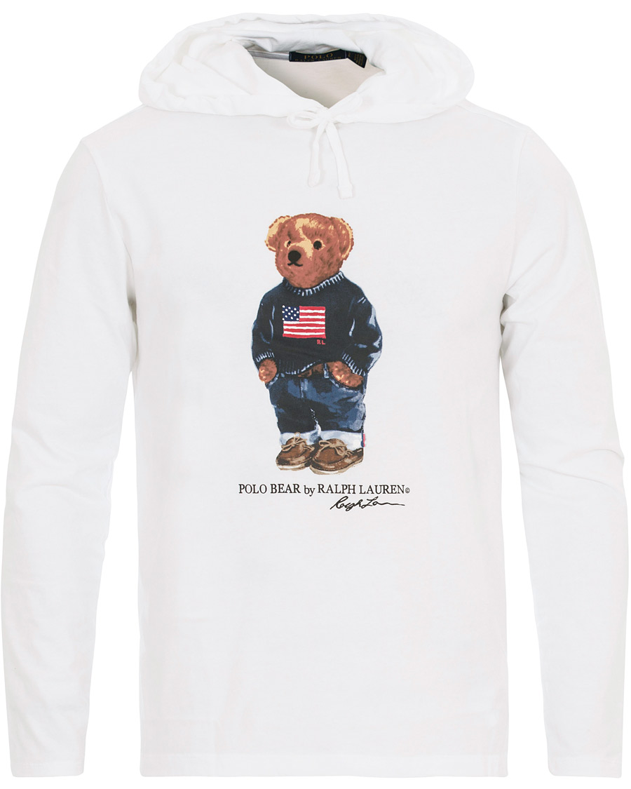 Herre | Trøjer | Polo Ralph Lauren | Printed Bear Hoodie White