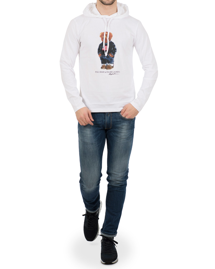 Herre | Trøjer | Polo Ralph Lauren | Printed Bear Hoodie White