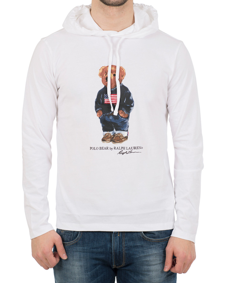 Herre | Trøjer | Polo Ralph Lauren | Printed Bear Hoodie White