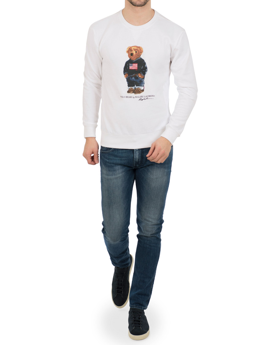 Herre | Trøjer | Polo Ralph Lauren | Printed Bear Crew Neck Sweatshirt White
