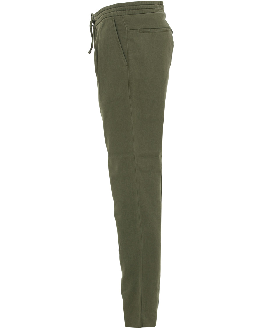 Herre | Bukser | NN07 | Domenico Tencel Pleated Draw String Trousers Moss Green
