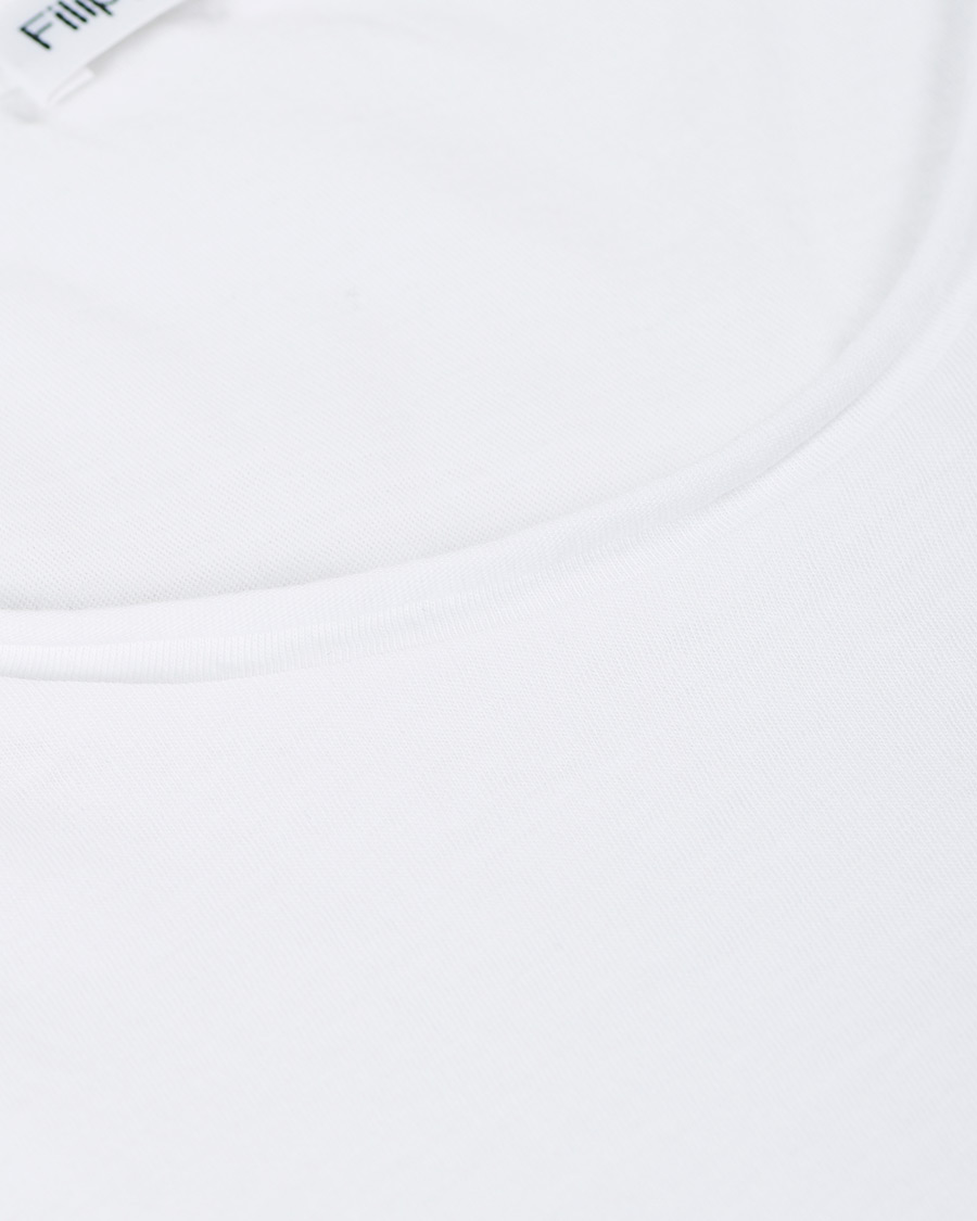 Herre | T-Shirts | Filippa K | Roll Neck Crew Neck Tee White