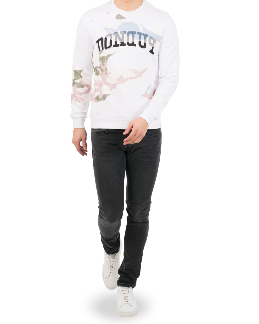 Herre | Trøjer | Dondup | Camo Print Crew Neck Sweatshirt White