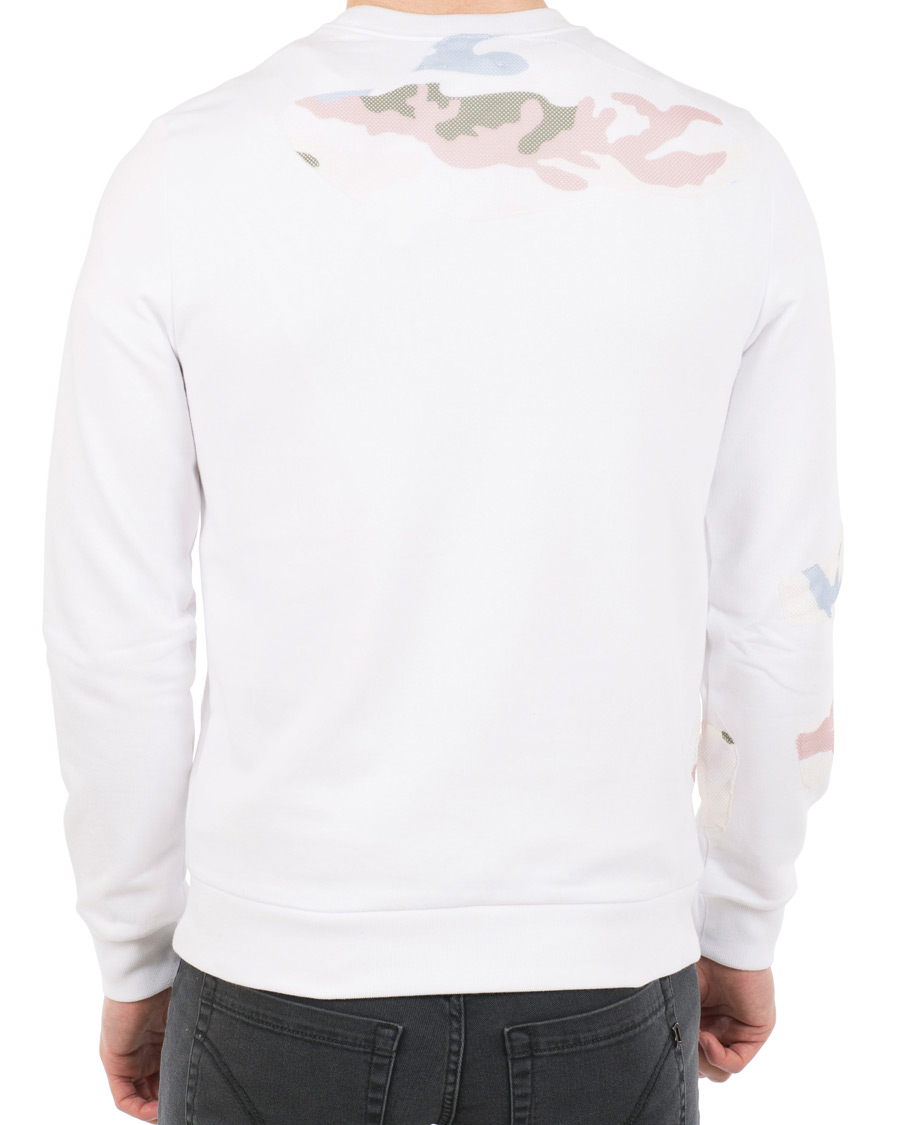 Herre | Trøjer | Dondup | Camo Print Crew Neck Sweatshirt White