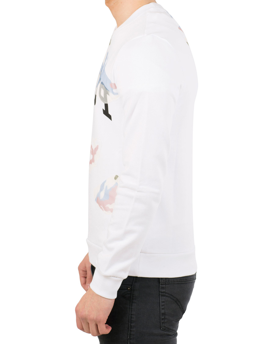 Herre | Trøjer | Dondup | Camo Print Crew Neck Sweatshirt White