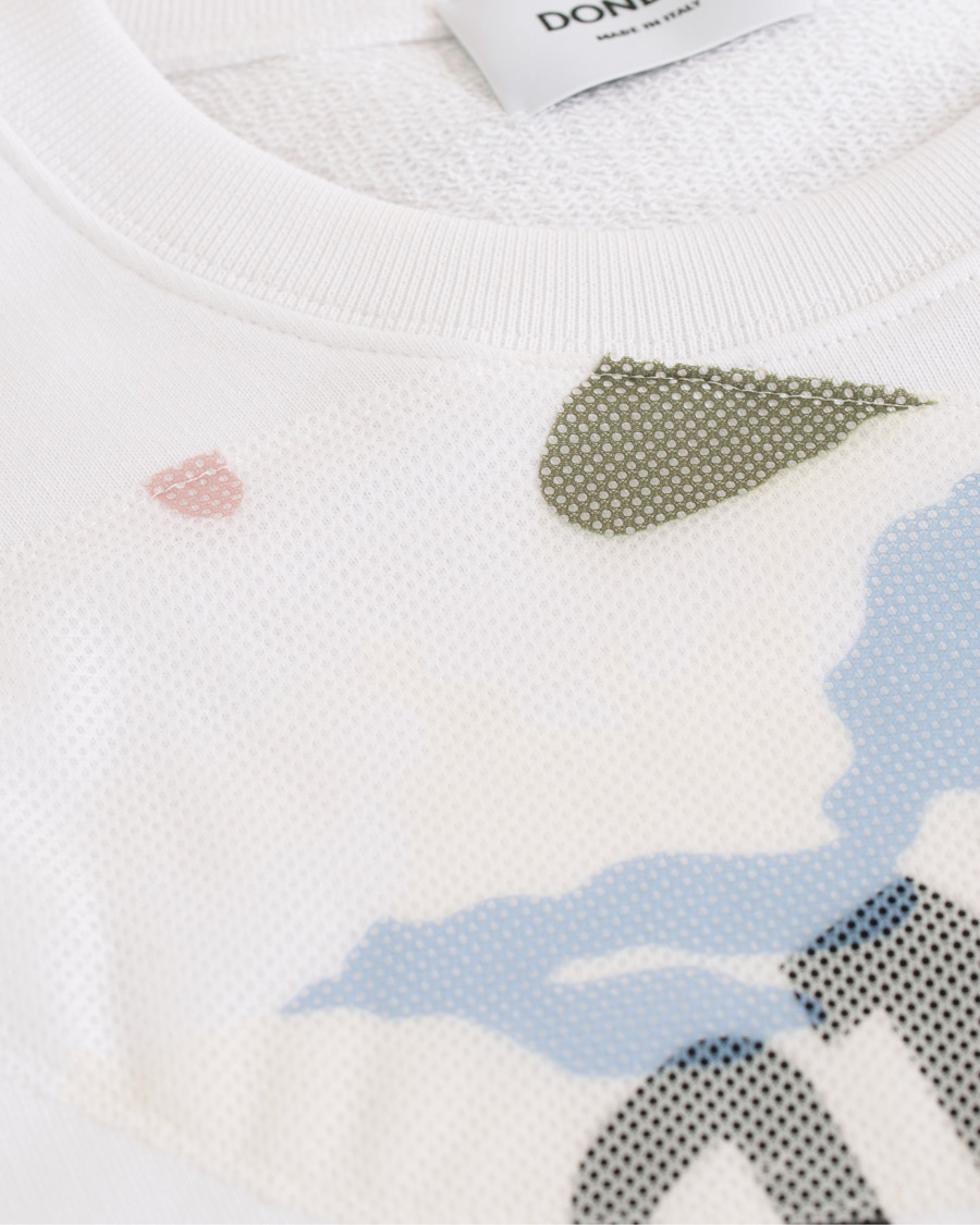 Herre | Trøjer | Dondup | Camo Print Crew Neck Sweatshirt White