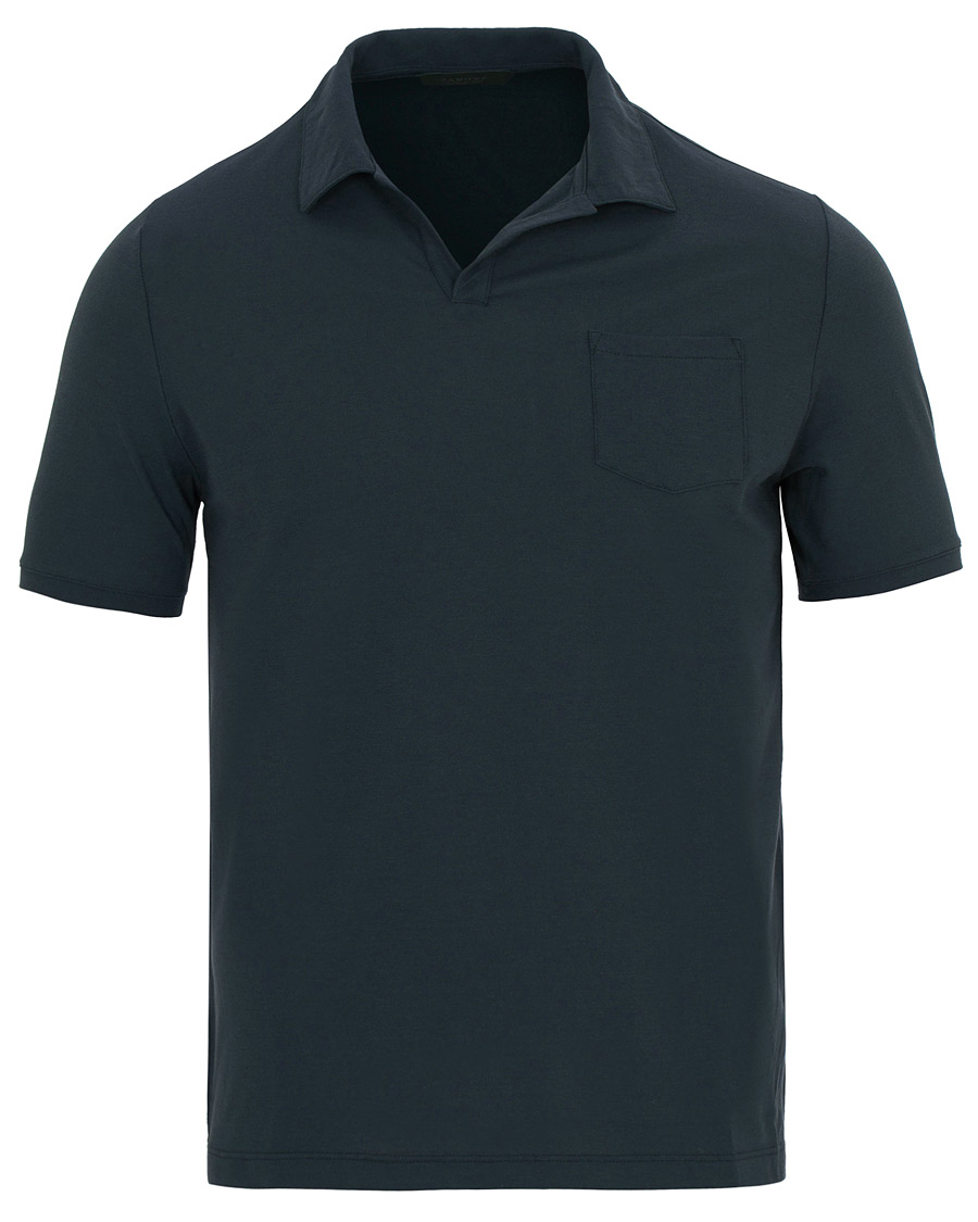 Herre | Polotrøjer | Zanone | Ice Cotton Buttonless Polo Navy