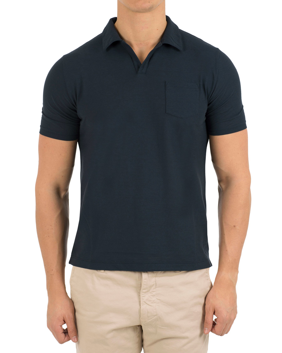 Herre | Polotrøjer | Zanone | Ice Cotton Buttonless Polo Navy