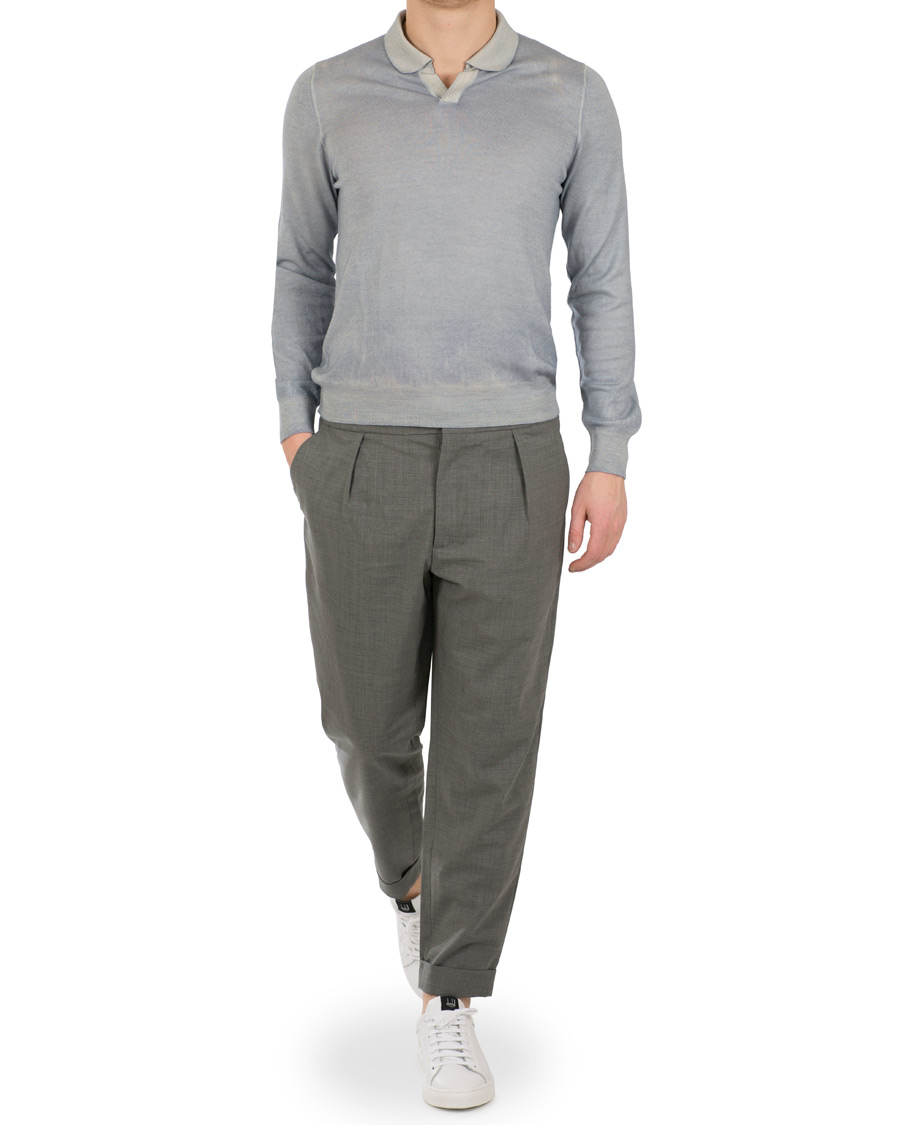 Herre | Bukser | Barena | Nitro Pleated Trousers Light Grey