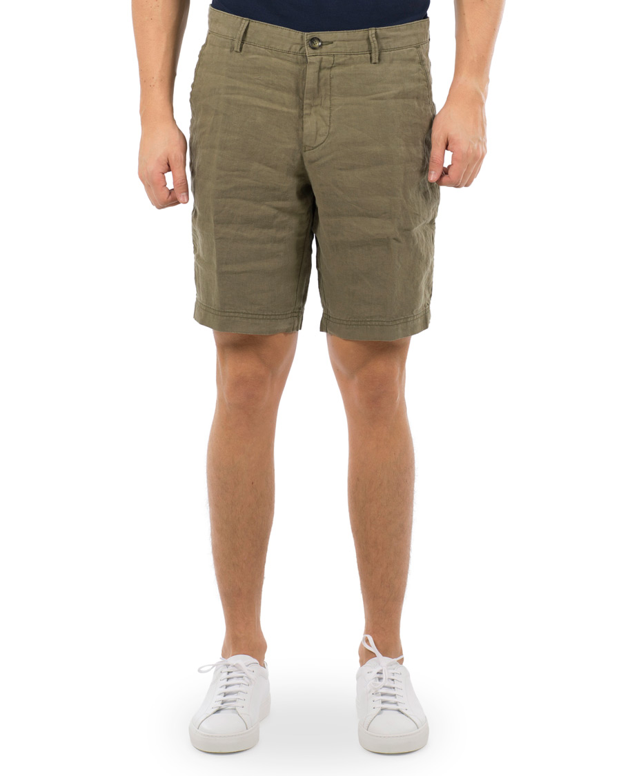 Herre | Shorts | BOSS BLACK | BOSS Crigan Linen Shorts Green