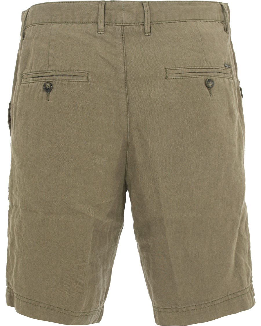 Herre | Shorts | BOSS BLACK | BOSS Crigan Linen Shorts Green