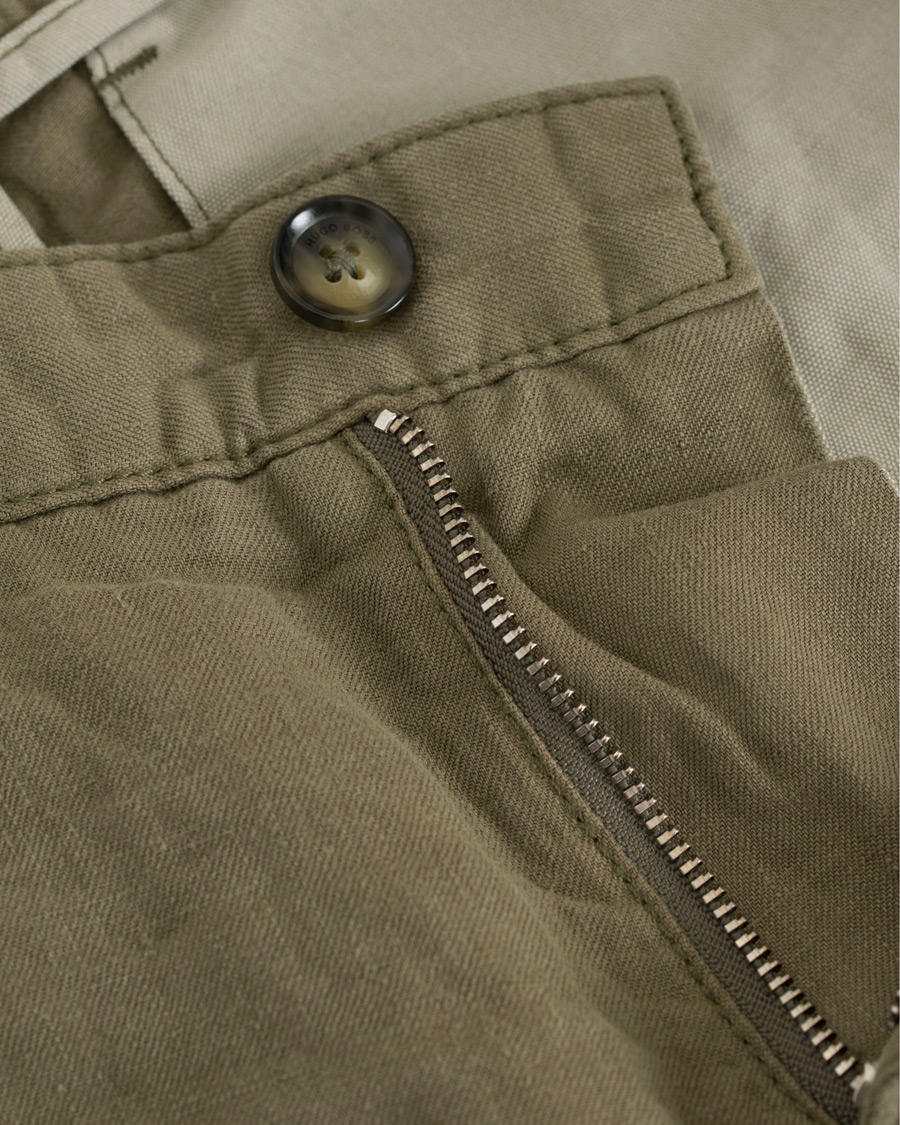 Herre | Shorts | BOSS BLACK | BOSS Crigan Linen Shorts Green