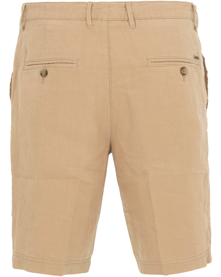 Herre | Shorts | BOSS BLACK | BOSS Crigan Linen Shorts Beige