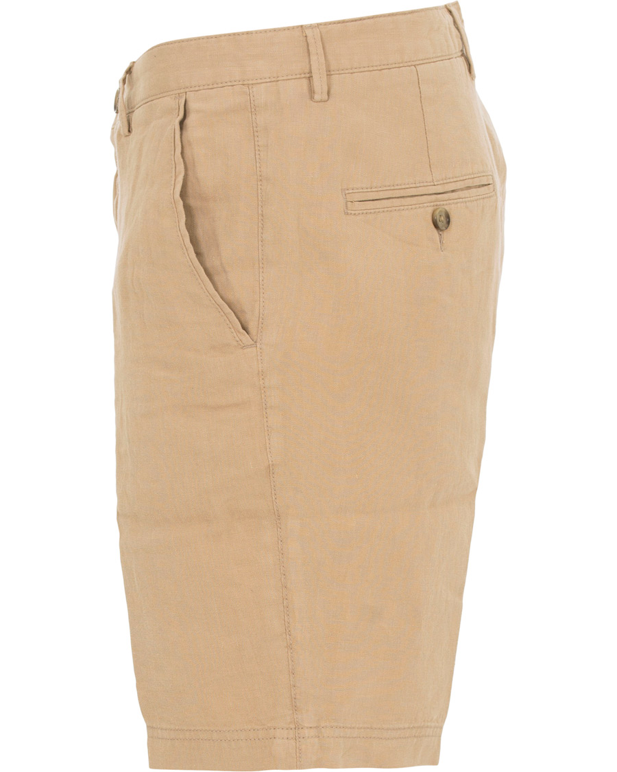 Herre | Shorts | BOSS BLACK | BOSS Crigan Linen Shorts Beige