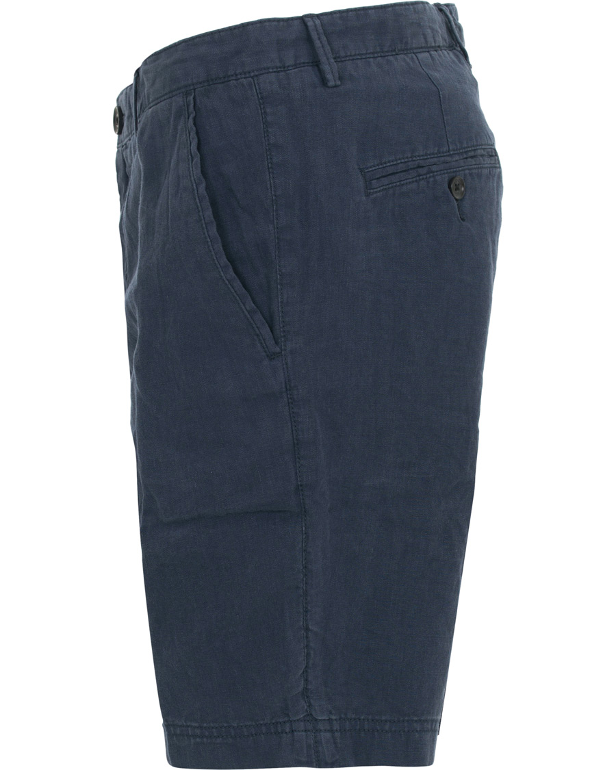 Herre | Shorts | BOSS BLACK | BOSS Crigan Linen Shorts Navy