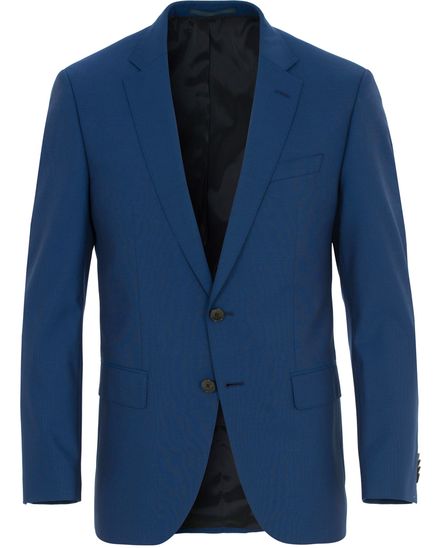 Herre | Jakkesæt | BOSS BLACK | BOSS Huge/Genius Wool Guabello Suit Napoli Blue