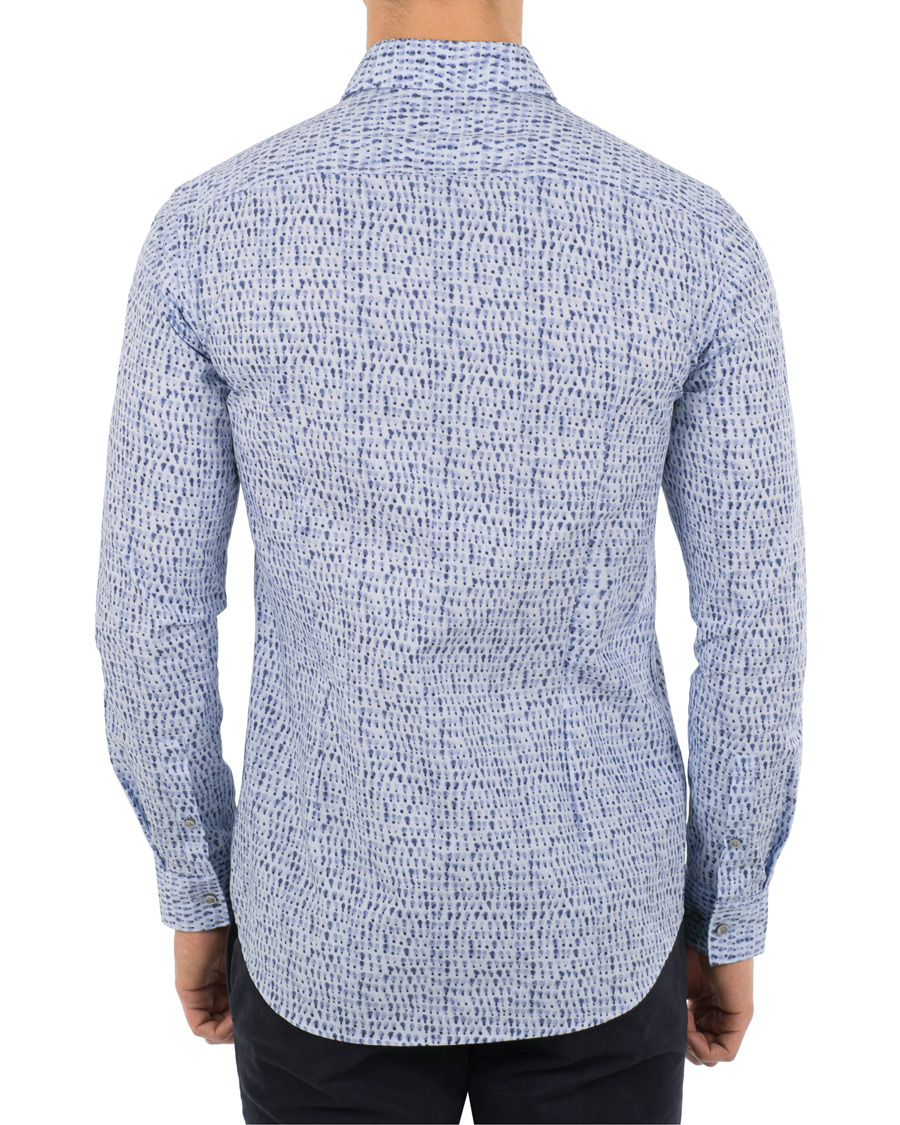 Herre | Skjorter | BOSS BLACK | BOSS Ismo Slim Fit Waterprint Shirt Blue