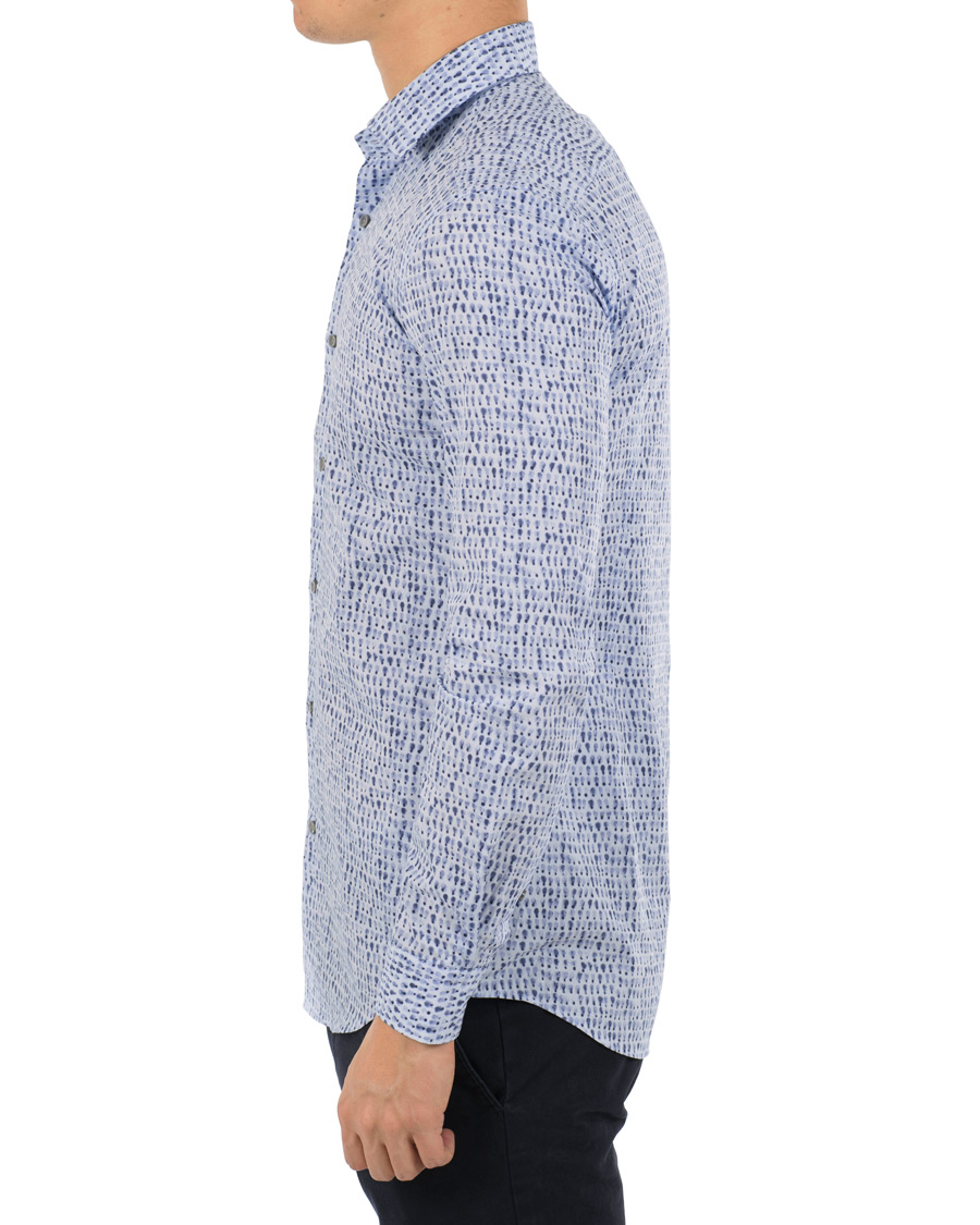 Herre | Skjorter | BOSS BLACK | BOSS Ismo Slim Fit Waterprint Shirt Blue