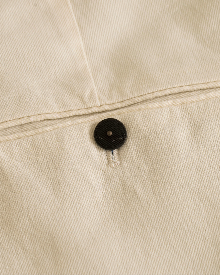 Herre | Bukser | Incotex | Carrot Fit Single Pleated Trousers Off White