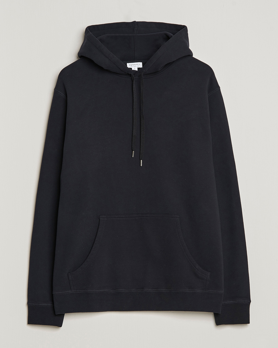 Herre | Trøjer | Sunspel | Loopback Hoodie Black