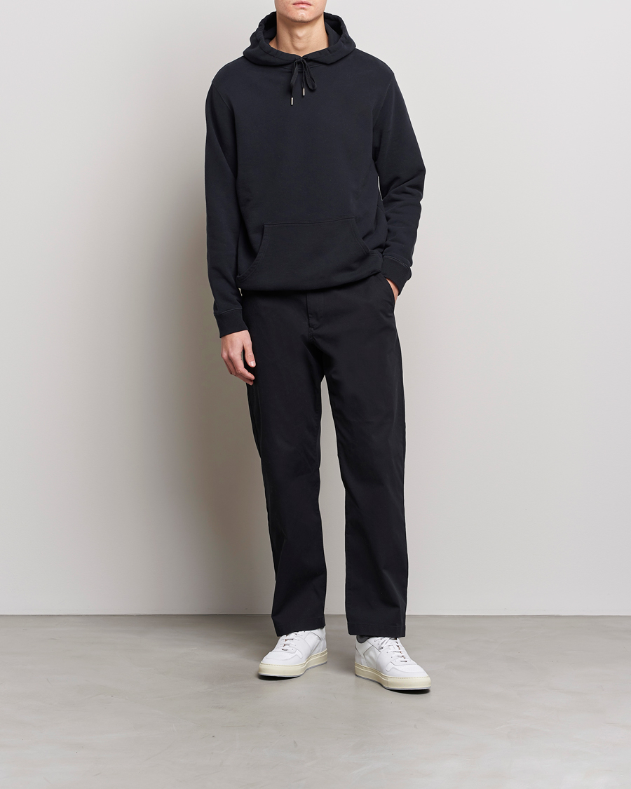 Herre | Trøjer | Sunspel | Loopback Hoodie Black