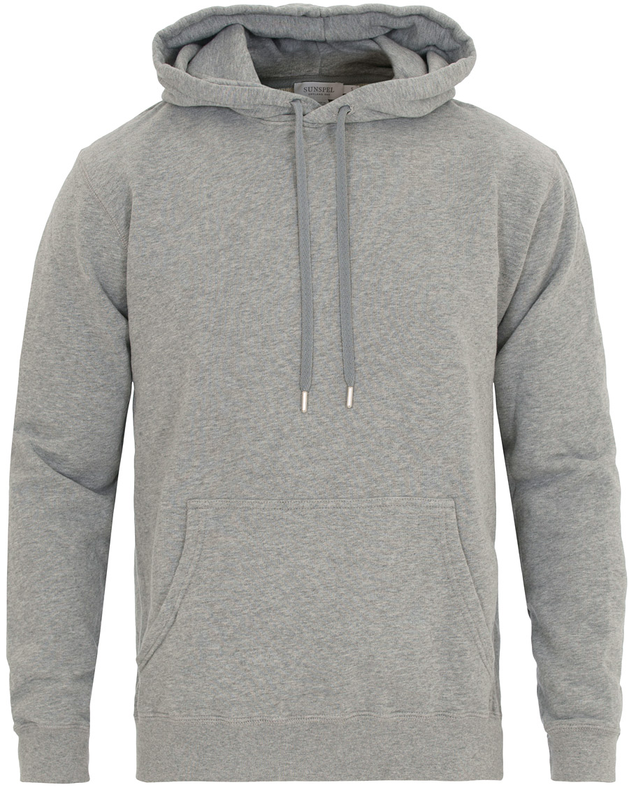 Herre | Trøjer | Sunspel | Loopback Hoodie Light Grey