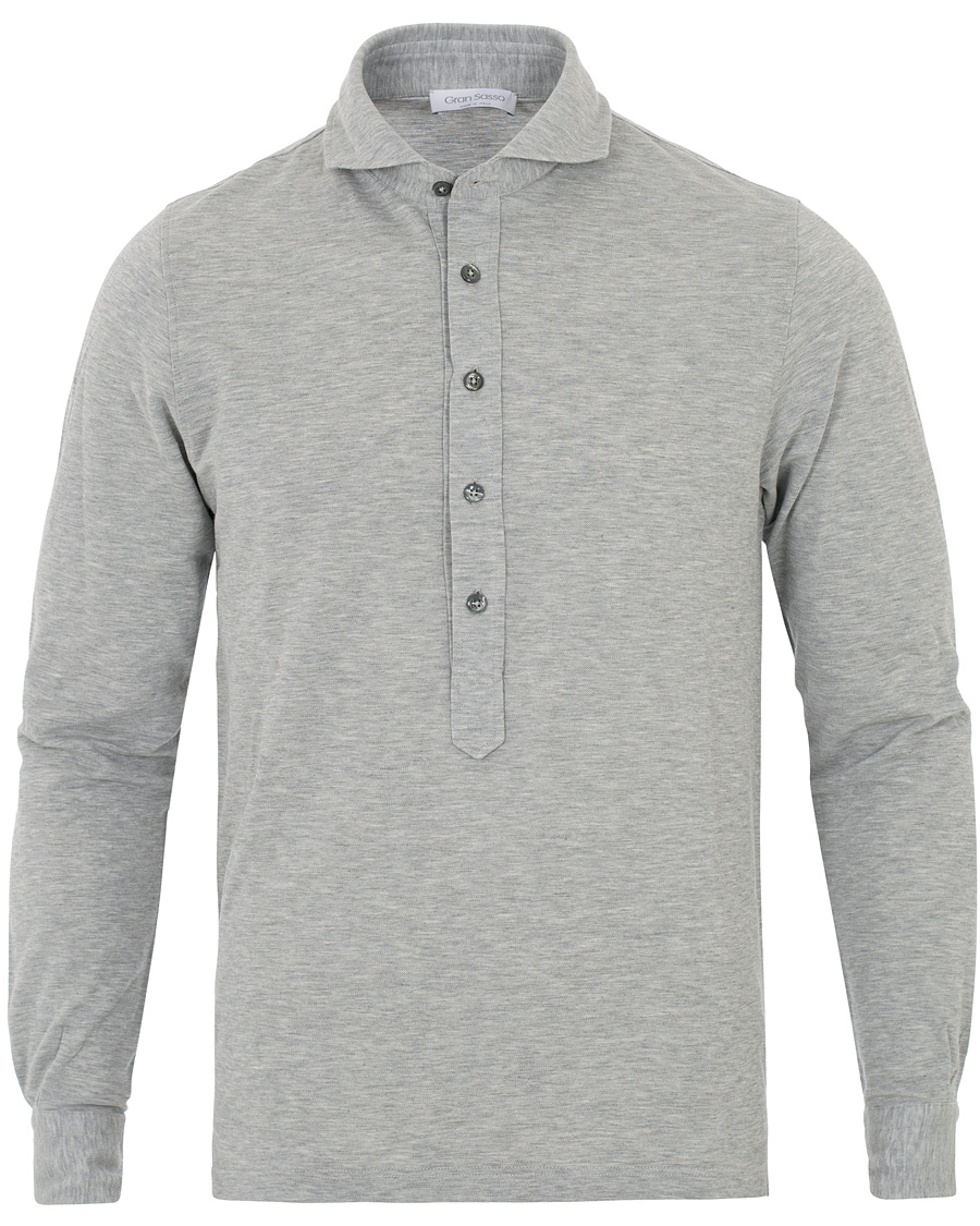 Herre | Skjorter | Gran Sasso | Popover Shirt Grey