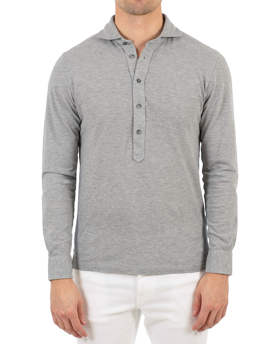 Herre | Skjorter | Gran Sasso | Popover Shirt Grey