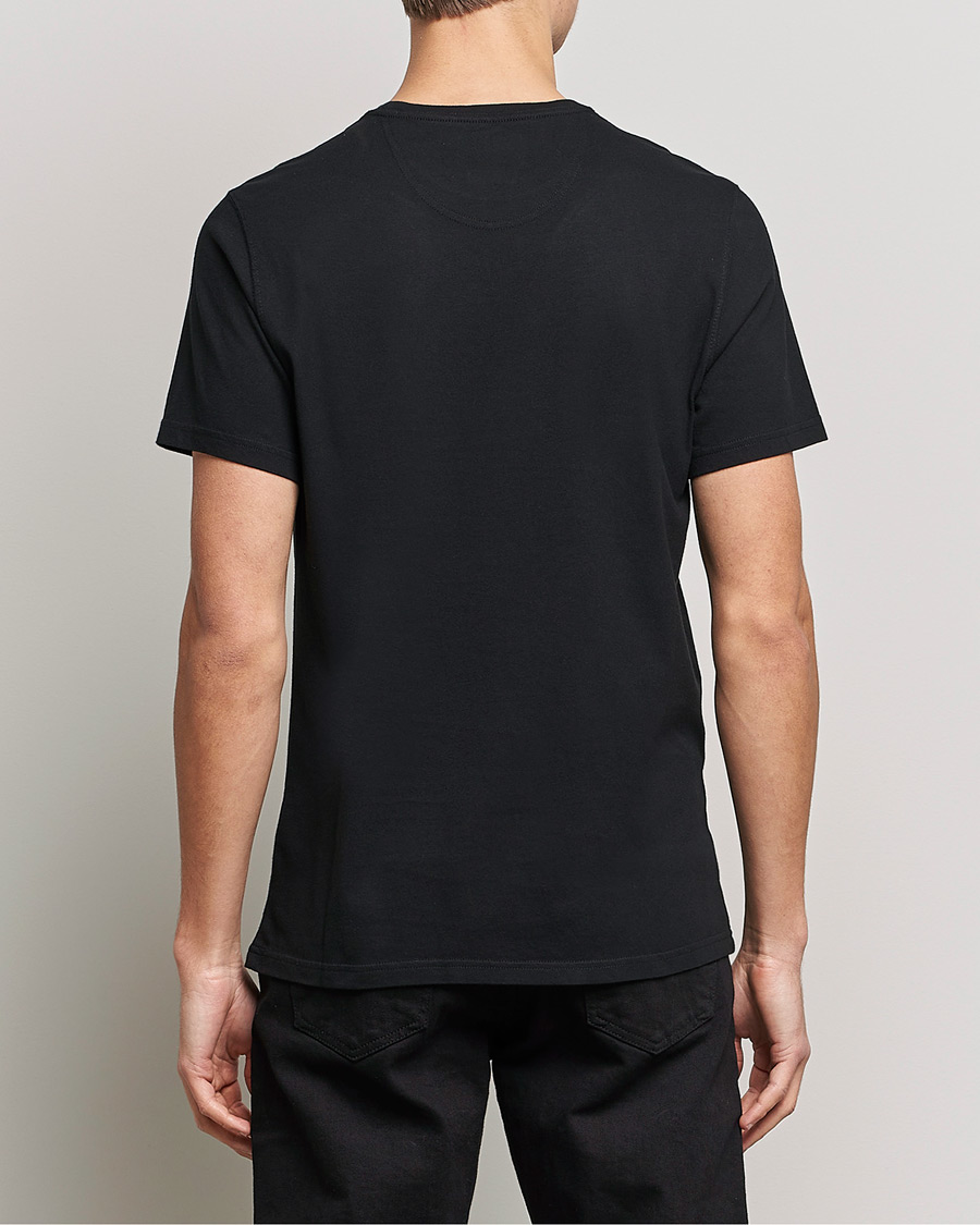 Herre | T-Shirts | Barbour International | Large Logo Crew Neck Tee Black