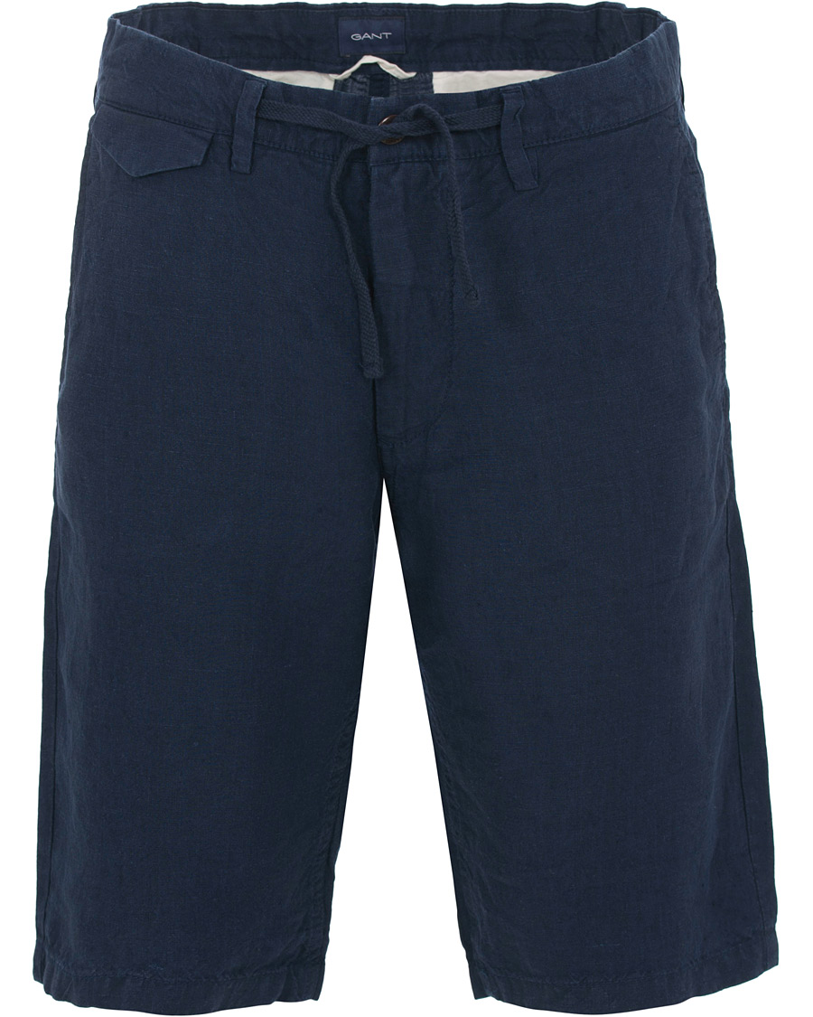 Herre | Shorts | GANT | Relax Linen Shorts Classic Blue